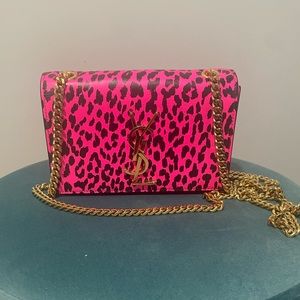 COPY - YSL Bag Pink/Black Leopard Print